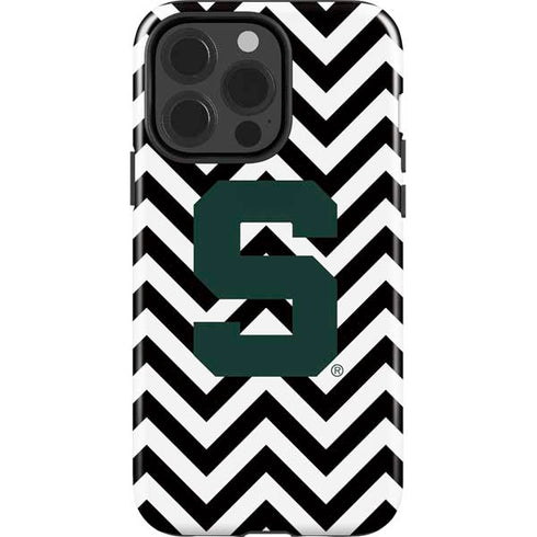 Michigan State University Spartans S Chevron iPhone 15 Pro Impact Case